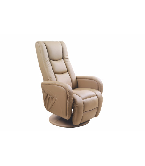 PULSAR recliner z funkcją masażu beżowy