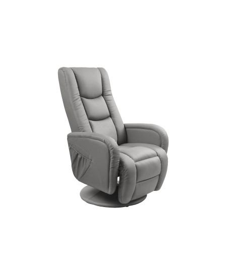 PULSAR recliner z funkcją masażu popielaty