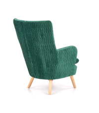 RAVEL fotel wypoczynkowy ciemny zielony / naturalny