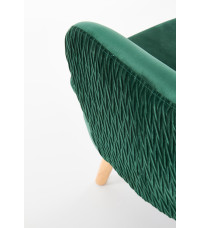 RAVEL fotel wypoczynkowy ciemny zielony / naturalny