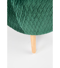 RAVEL fotel wypoczynkowy ciemny zielony / naturalny