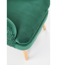 RAVEL fotel wypoczynkowy ciemny zielony / naturalny