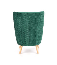 RAVEL fotel wypoczynkowy ciemny zielony / naturalny