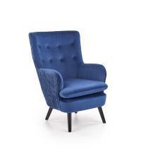 RAVEL fotel wypoczynkowy granatowy / czarny