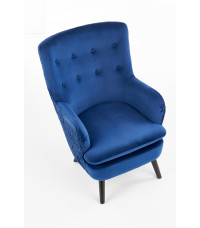 RAVEL fotel wypoczynkowy granatowy / czarny