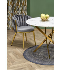 RAYMOND 2 stół, blat - biały marmur, nogi - złoty (2p1szt)