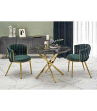 RAYMOND 2 stół, blat - czarny marmur, nogi - złoty (2p1szt)