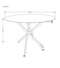 RAYMOND 2 stół, blat - czarny marmur, nogi - złoty (2p1szt)