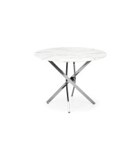 RAYMOND 3 stół, blat - biały marmur, nogi - srebrny (2p1szt)