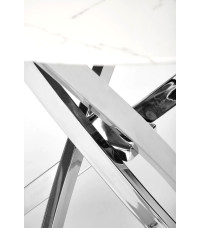 RAYMOND 3 stół, blat - biały marmur, nogi - srebrny (2p1szt)