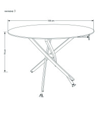 RAYMOND 3 stół, blat - biały marmur, nogi - srebrny (2p1szt)