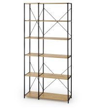 REG19 regał dąb sonoma / czarny (1p1szt)