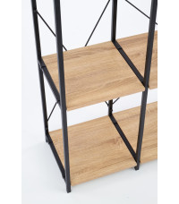 REG19 regał dąb sonoma / czarny (1p1szt)