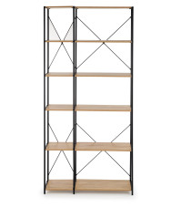 REG19 regał dąb sonoma / czarny (1p1szt)