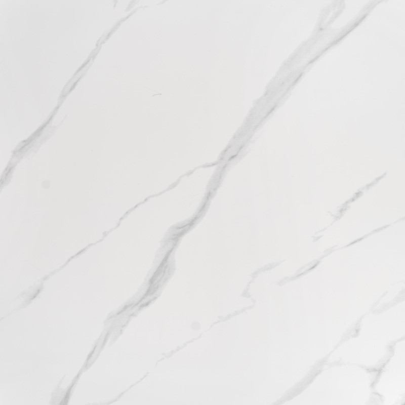 REGINALD stół okrągły blat - biały marmur, nogi - srebrny (2p1szt)