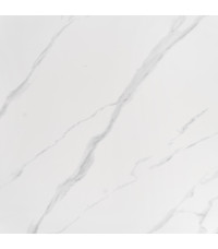 REGINALD stół okrągły blat - biały marmur, nogi - srebrny (2p1szt)