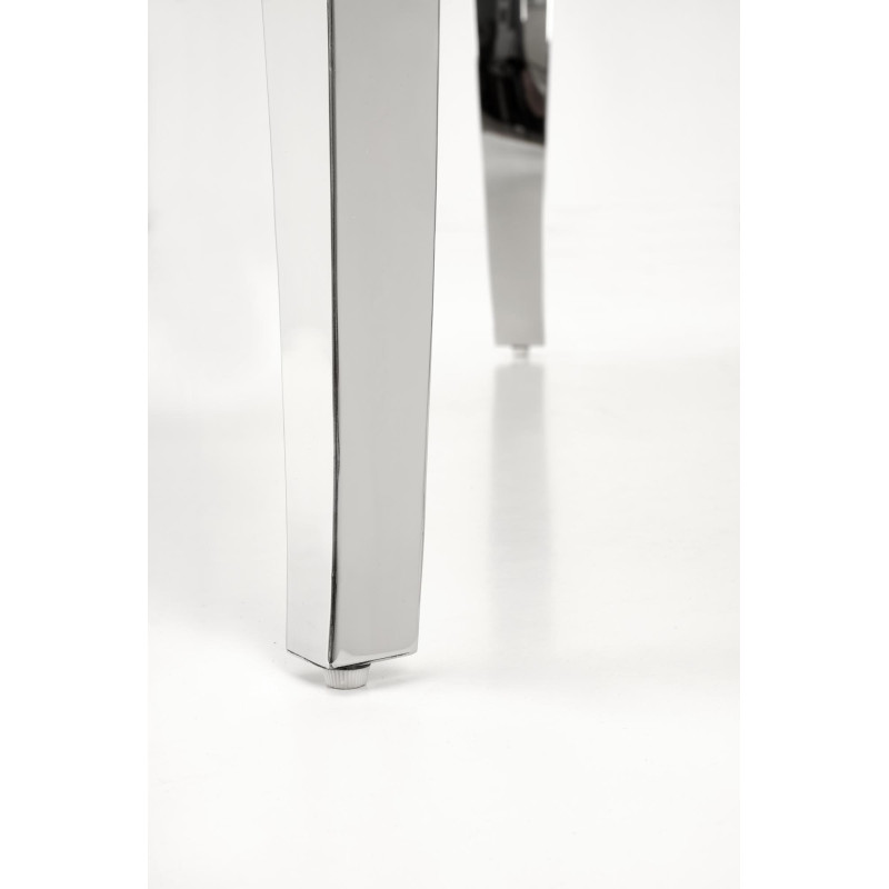 REGINALD stół okrągły blat - biały marmur, nogi - srebrny (2p1szt)