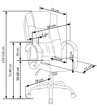 RELAX fotel gabinetowy ciemny brąz