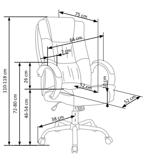 RELAX fotel gabinetowy popielaty