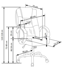 RELAX fotel gabinetowy popielaty
