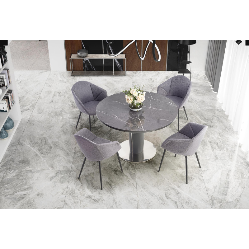 RICARDO stół rozkładany popielaty marmur (3p1szt)