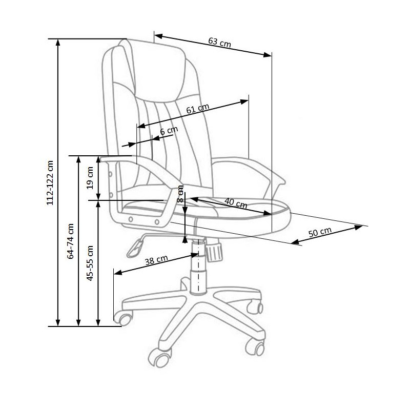 RINO fotel pracowniczy popiel