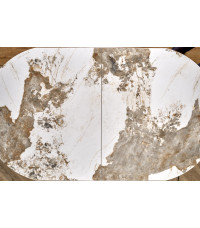 ROBINSON stół rozkładany, beżowy marmur / cappuccino / czarny (3p1szt)