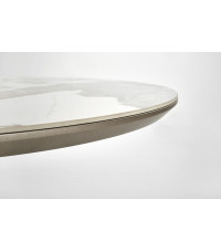 ROBINSON stół rozkładany, beżowy marmur / cappuccino / czarny (3p1szt)