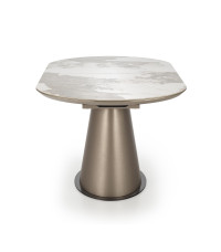 ROBINSON stół rozkładany, beżowy marmur / cappuccino / czarny (3p1szt)