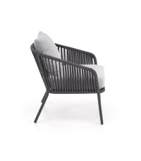 ROCCA zestaw ogrodowy ( sofa + fotel 2x + ława ), ciemny popiel / jasny popiel (1p1szt)
