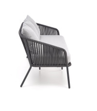 ROCCA zestaw ogrodowy ( sofa + fotel 2x + ława ), ciemny popiel / jasny popiel (1p1szt)