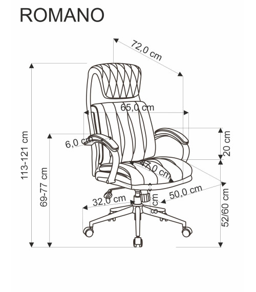 ROMANO fotel gabinetowy czarny (1p1szt)