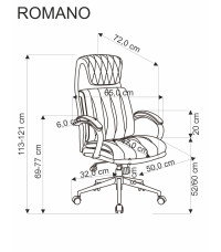 ROMANO fotel gabinetowy czarny (1p1szt)