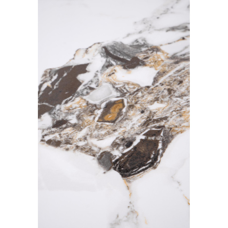 ROSA ława biały marmur / popielaty marmur / złoty (2p1szt)