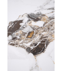 ROSA ława biały marmur / popielaty marmur / złoty (2p1szt)