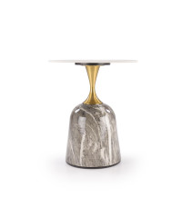 ROSA ława biały marmur / popielaty marmur / złoty (2p1szt)