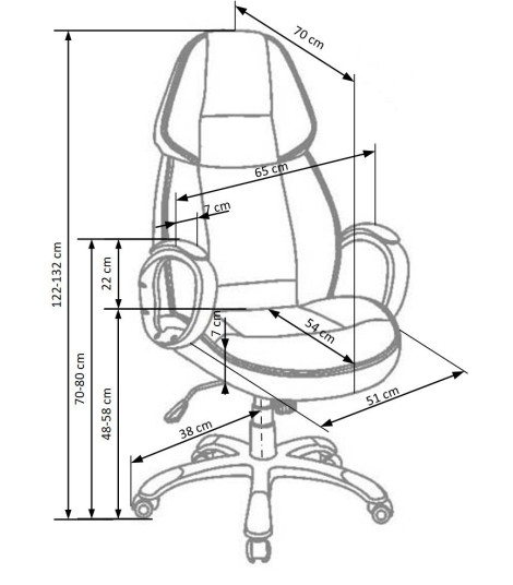 RUBIN fotel gabinetowy czarny