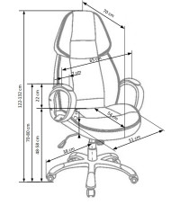 RUBIN fotel gabinetowy czarny