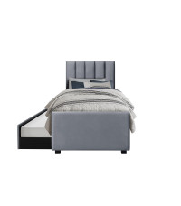 RUSSO 90 cm łóżko popielaty (4p1szt)