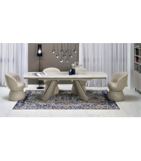 SALIX stół rozkładany, trawertyn / kaszmir (2p1szt)