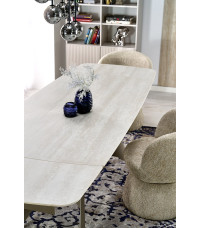 SALIX stół rozkładany, trawertyn / kaszmir (2p1szt)