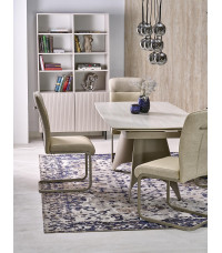 SALIX stół rozkładany, trawertyn / kaszmir (2p1szt)