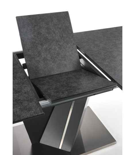 SALVADOR stół rozkładany blat - ciemny popiel, nogi - ciemny popiel (3p1szt)