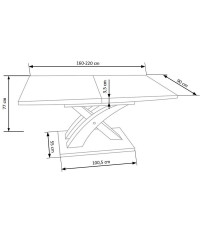 SANDOR 2 stół biały (3p1szt)