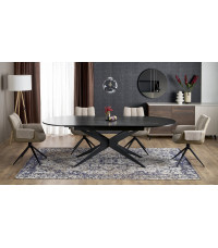 SANDRO stół rozkładany, czarny (2p1szt)