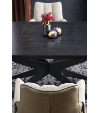 SANDRO stół rozkładany, czarny (2p1szt)