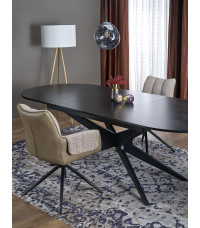 SANDRO stół rozkładany, czarny (2p1szt)