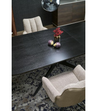 SANDRO stół rozkładany, czarny (2p1szt)