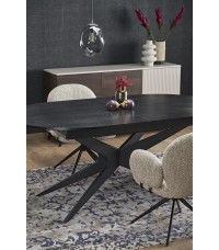SANDRO stół rozkładany, czarny (2p1szt)