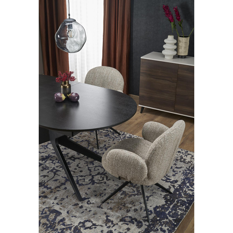 SANDRO stół rozkładany, czarny (2p1szt)